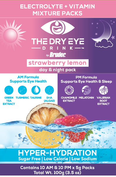 The Dry Eye Drink - Strawberry Lemon Flavor AM/PM Combo Pack