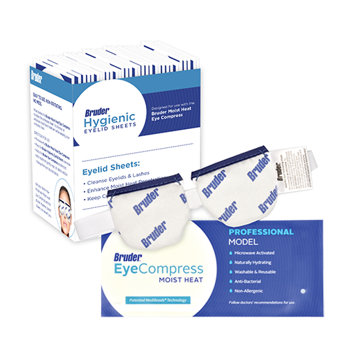 Eyelid Sheets, good lid hygiene, Bruder moist heat eye compress, BRUDER Hygienic Eyelid Sheets, moist heat